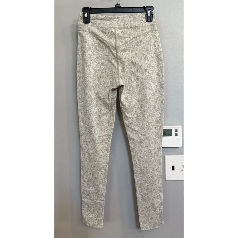 Gymshark Adapt Fleck Leggings Women Size M Beige Activewear Workout‎